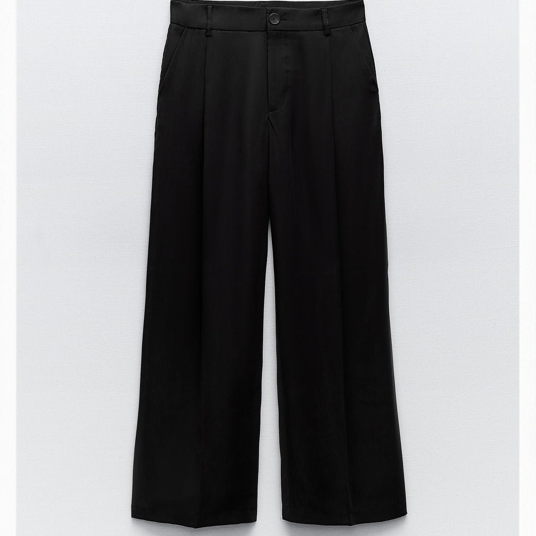 Moudda ZARA - Pantalon fluide taille haute pli devant - Tunisie 4