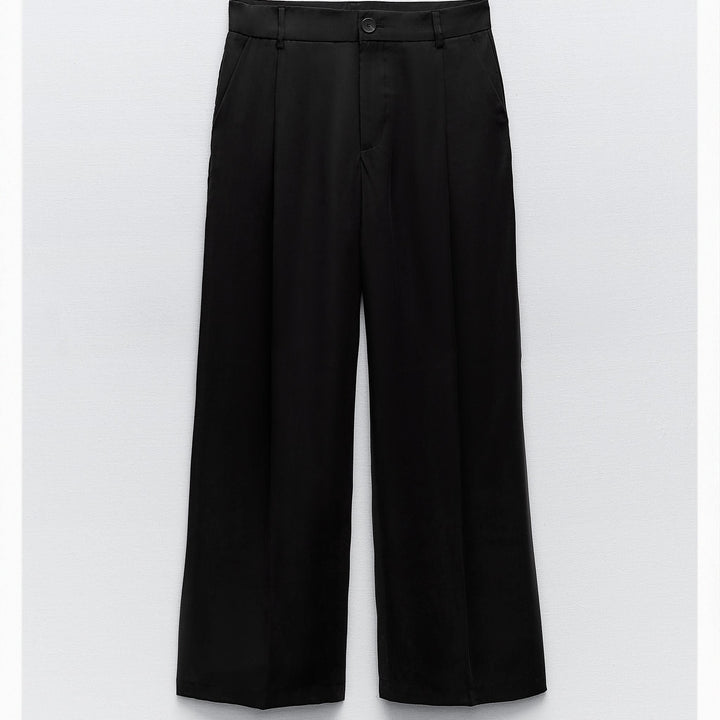 Moudda ZARA - Pantalon fluide taille haute pli devant - Tunisie 4