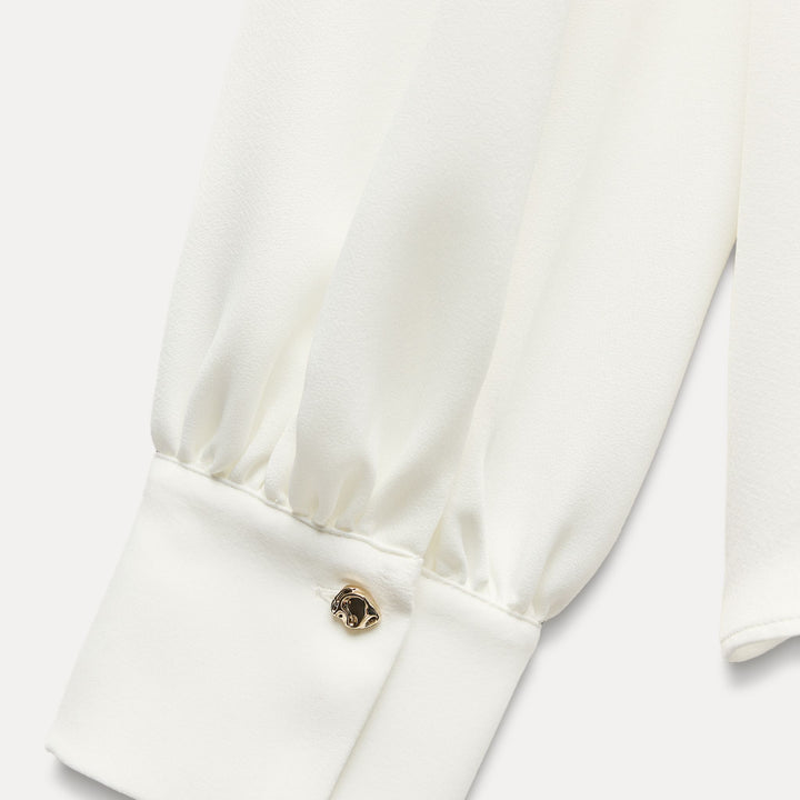 Moudda ZARA - Chemise satin détail nœud encolure manches longues - Tunisie 3