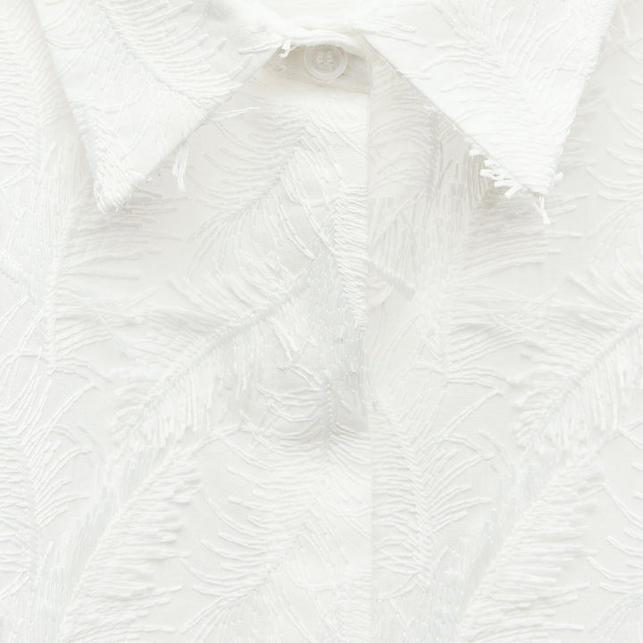 Moudda ZARA - Chemise fleur brodée tons franges manches longues - Tunisie 3
