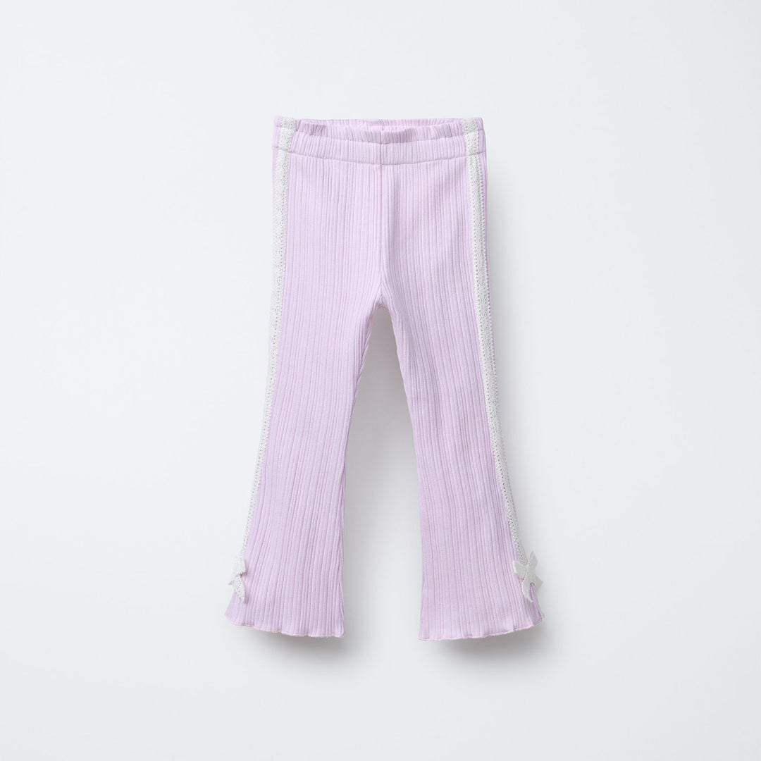 Moudda ZARA - Pantalon Enfant Flare - Dentelle Latérale & Nœud - Tunisie 1