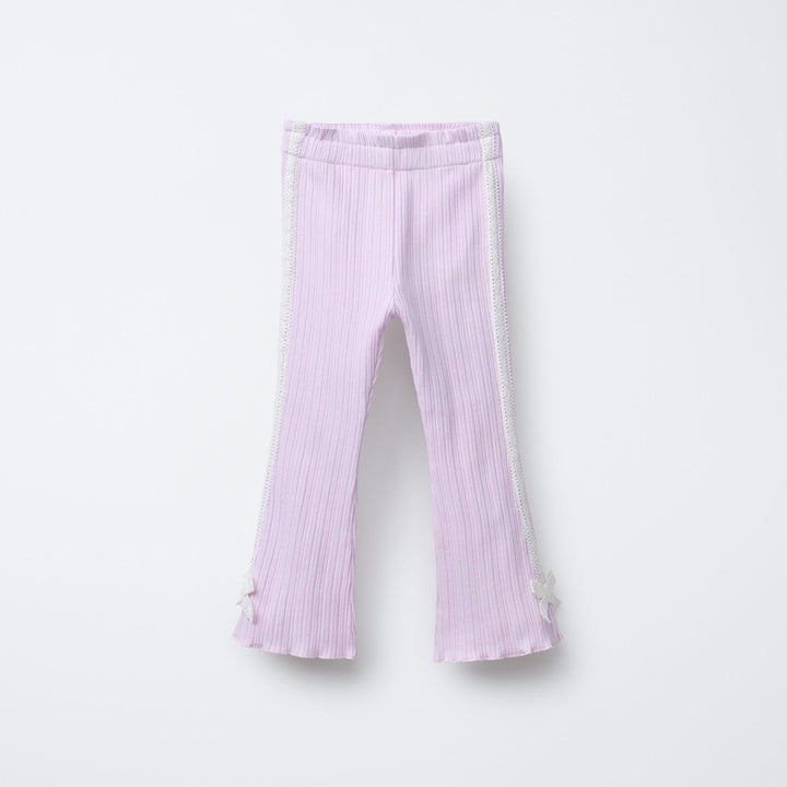 Moudda ZARA - Pantalon Enfant Flare - Dentelle Latérale & Nœud - Tunisie 1