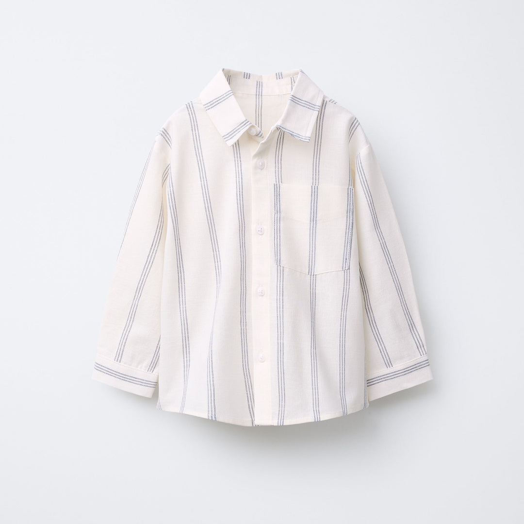 Moudda ZARA - Chemise Enfant - Rayures & Étiquette Pastel (6T) - Tunisie 1