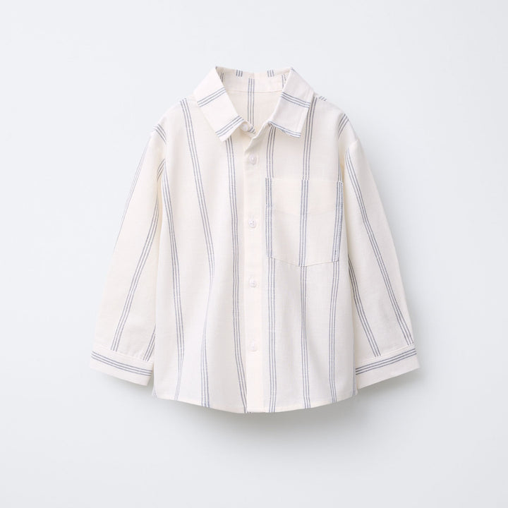 Moudda ZARA - Chemise Enfant - Rayures & Étiquette Pastel (6T) - Tunisie 1