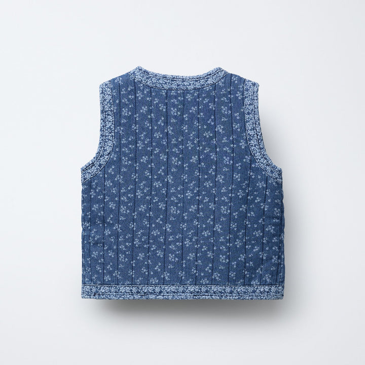 Moudda ZARA - Gilet Denim Enfant - Fleurs Blue Garden - Tunisie 2