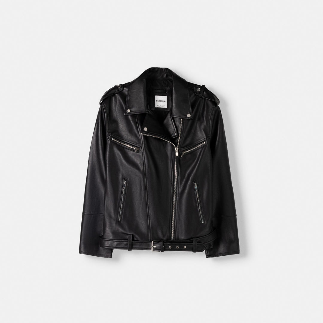 Moudda BERSHKA - Veste biker simili-cuir oversize - Tunisie 1