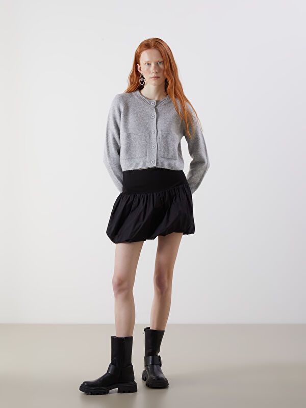 Moudda LC Waikiki - Cardigan en tricot Femme Mélange gris clair - Tunisie 2