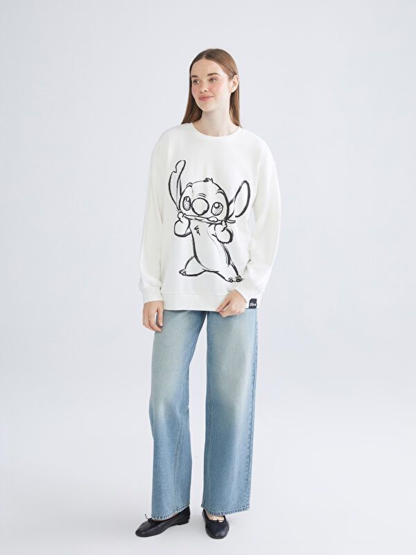 Moudda LC Waikiki - Sweatshirt en jersey sous licence Femme Buxe blanc - Tunisie 2