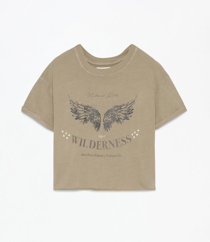 Moudda Lefties - T-Shirt Jersey - Acid Wash Imprimé Fille D4 - Tunisie 1