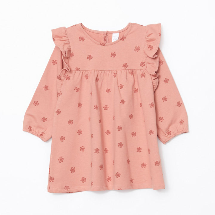 Moudda LC Waikiki - Robe en jersey manches longues Fille Imprimé rose - Tunisie 1