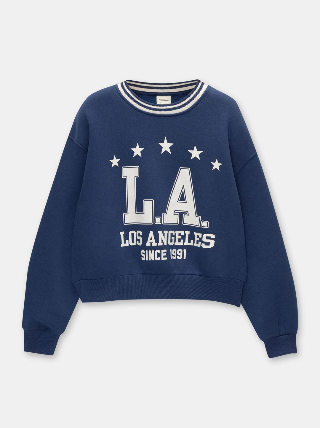 Moudda PULL & BEAR - Sweat Graphique Côtelé Rayure Contraste - Tunisie 2