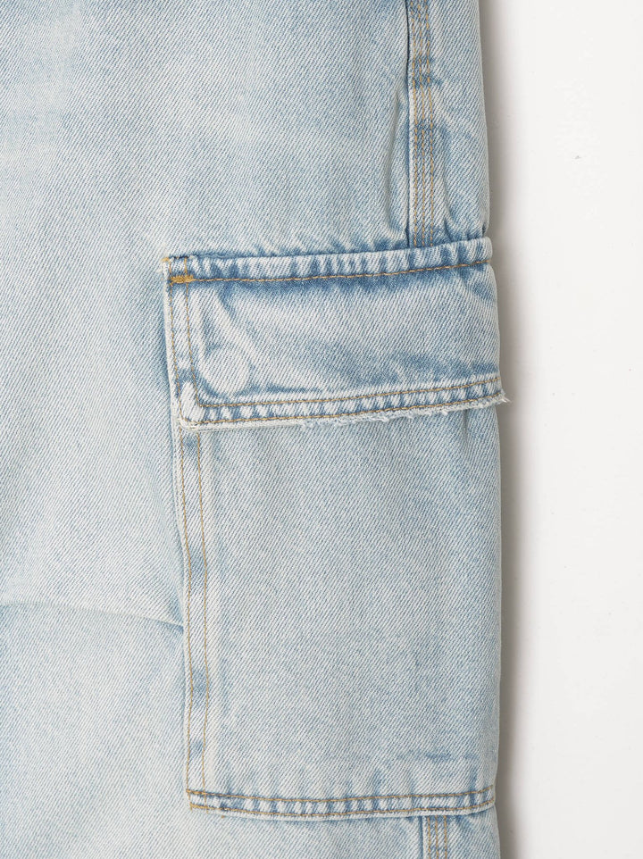 Moudda PULL & BEAR - Pantalon Denim Cargo Straight - Tunisie 8