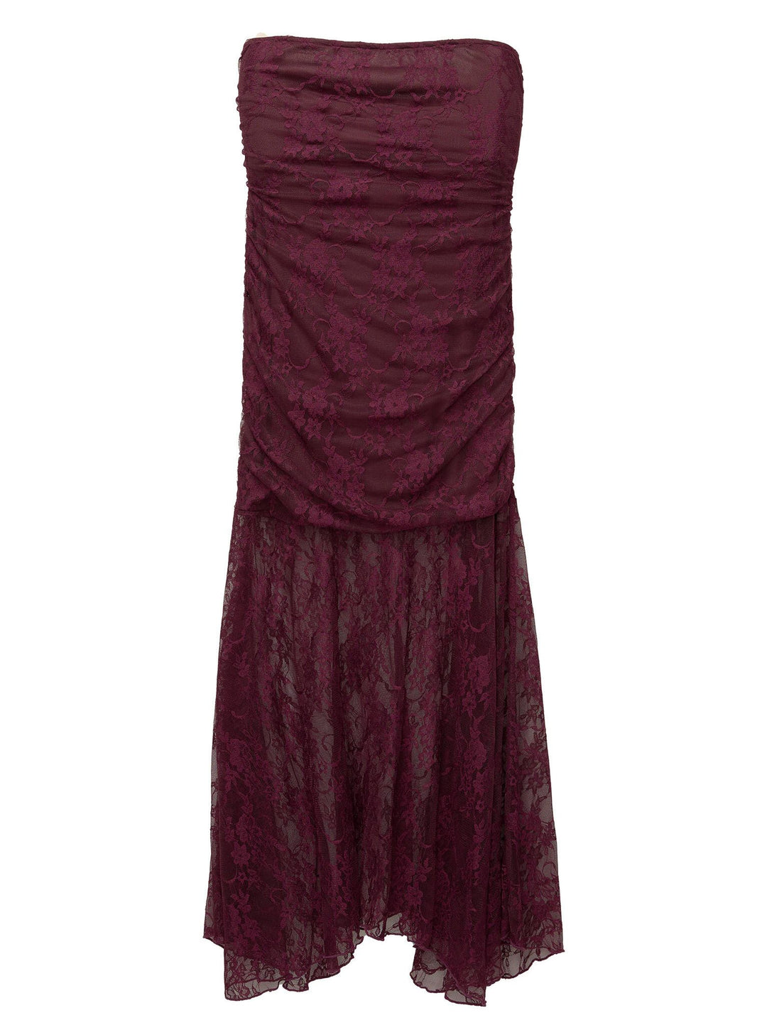 Moudda PULL & BEAR - Robe Midi Dentelle - Encolure Droit & Fronces - Tunisie 1