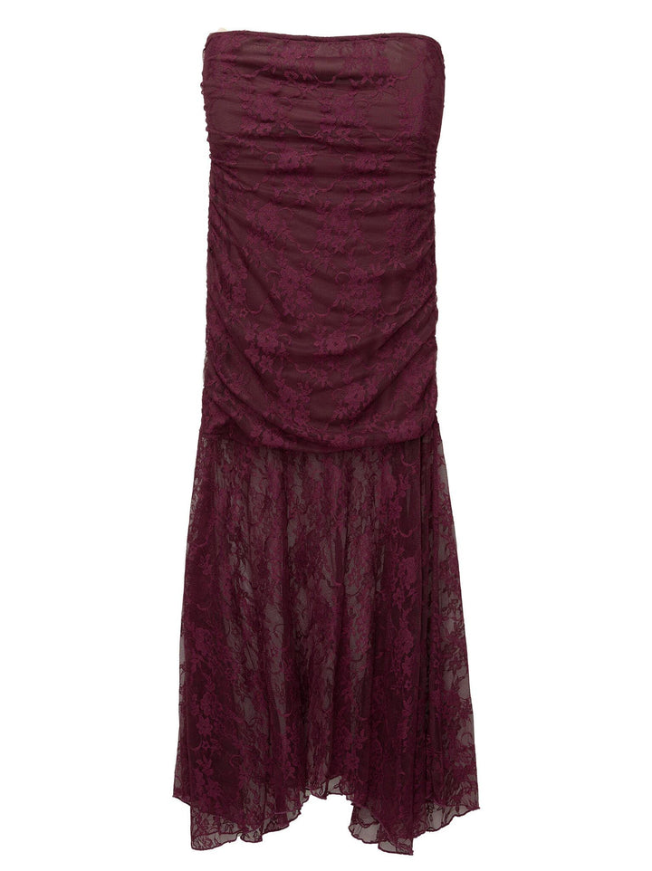 Moudda PULL & BEAR - Robe Midi Dentelle - Encolure Droit & Fronces - Tunisie 1