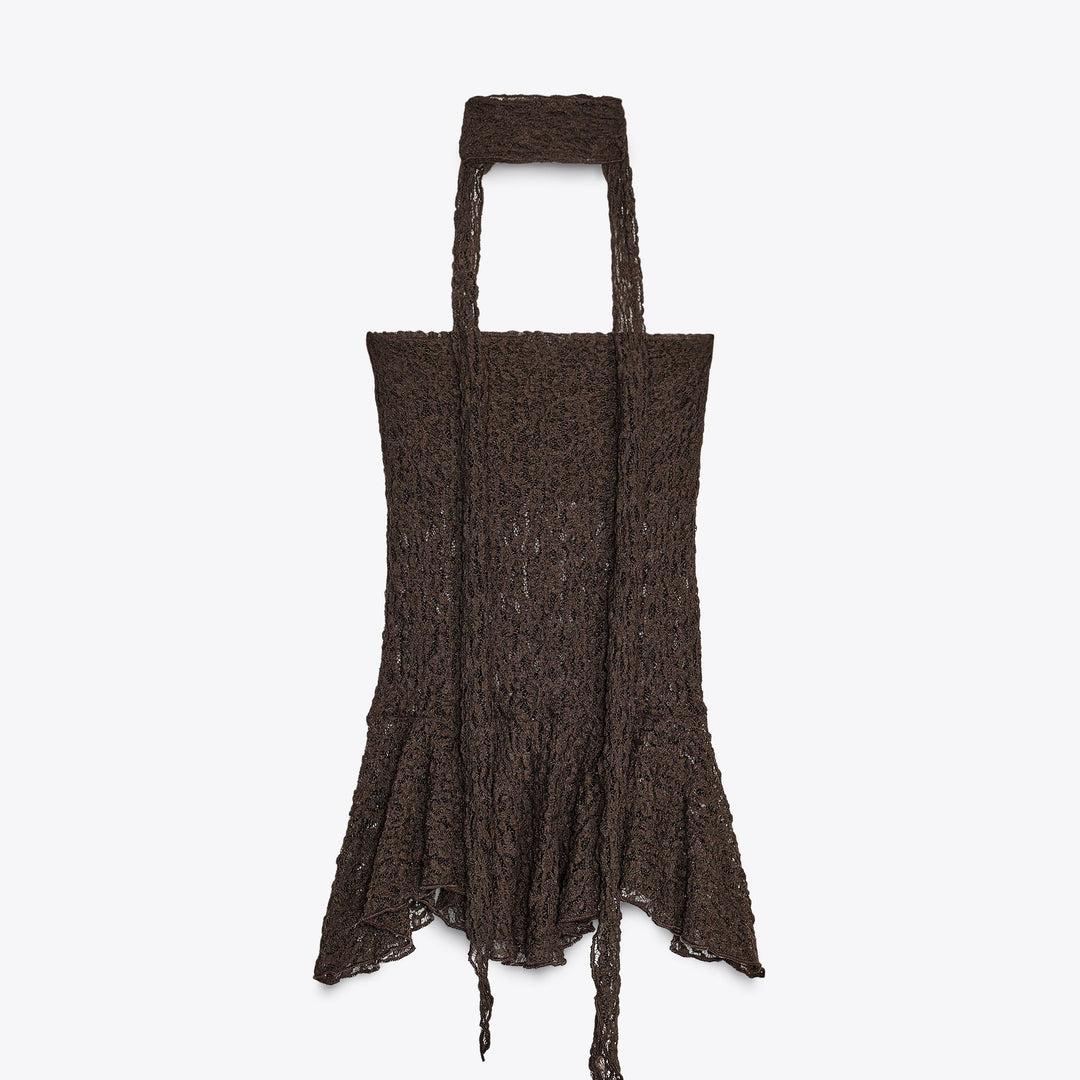 Moudda ZARA - Top Bandeau Dentelle - Foulard & Bas Volume - Tunisie 1