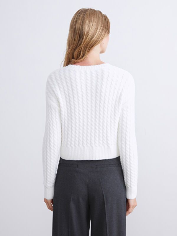 Moudda LC Waikiki - Pull en tricot Femme Ecru - Tunisie 4