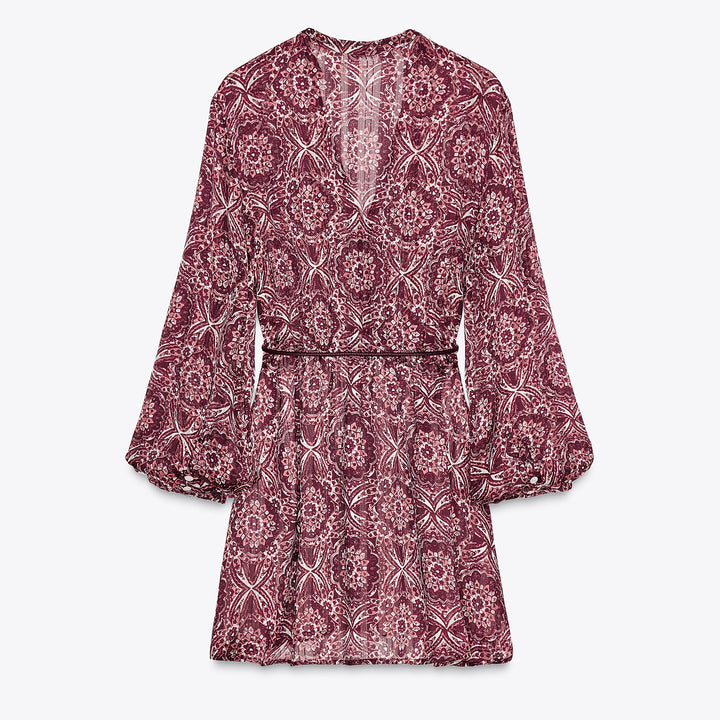 Moudda ZARA - Robe Mini Imprimé - Drapé & Ceinture - Tunisie 2