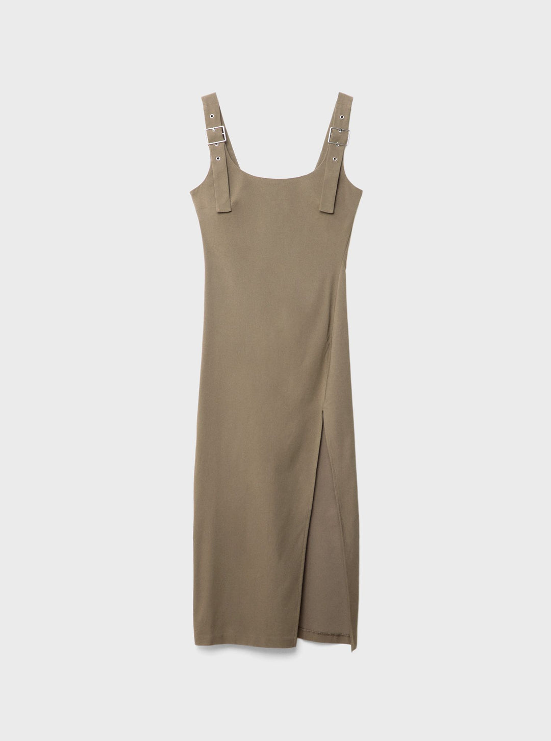 Moudda STRADIVARIUS - Robe Midi en Bengaline à Bretelles avec Boucles - Tunisie 2