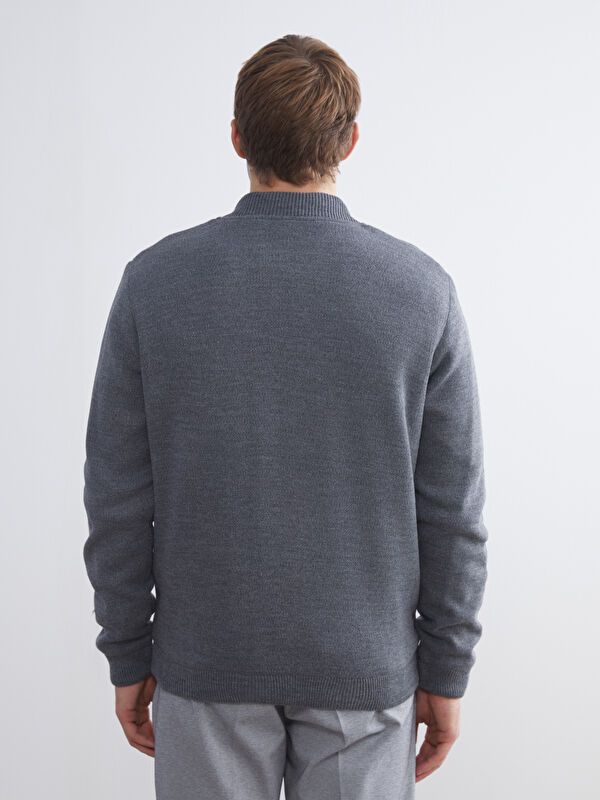 Moudda LC Waikiki - Cardigan manteau en tricot Homme Mélange de gris - Tunisie 4