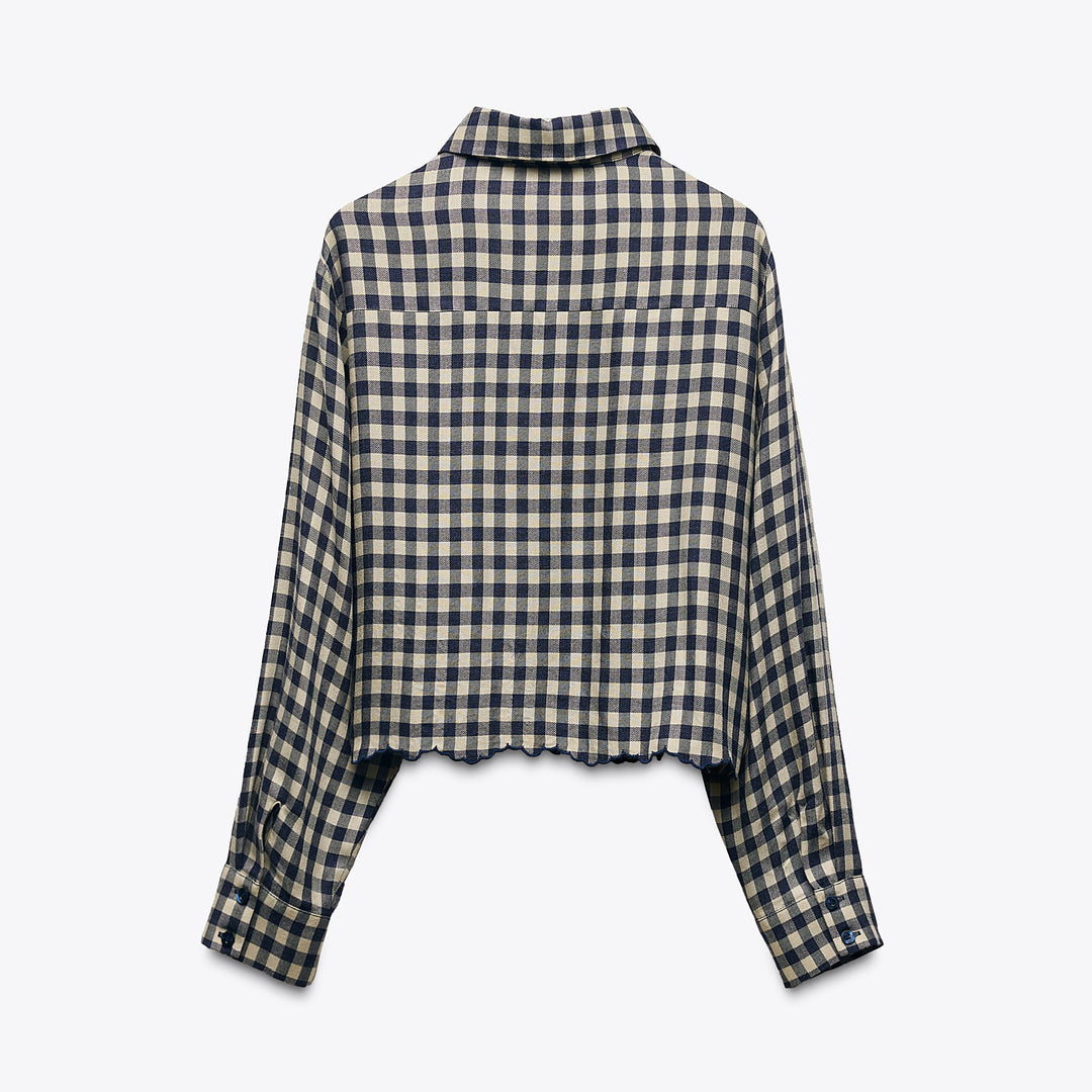 Moudda ZARA - Chemise - Carreau Vichy & Broderie - Tunisie 2