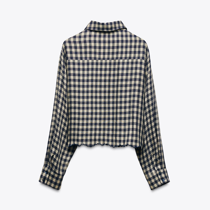 Moudda ZARA - Chemise - Carreau Vichy & Broderie - Tunisie 2