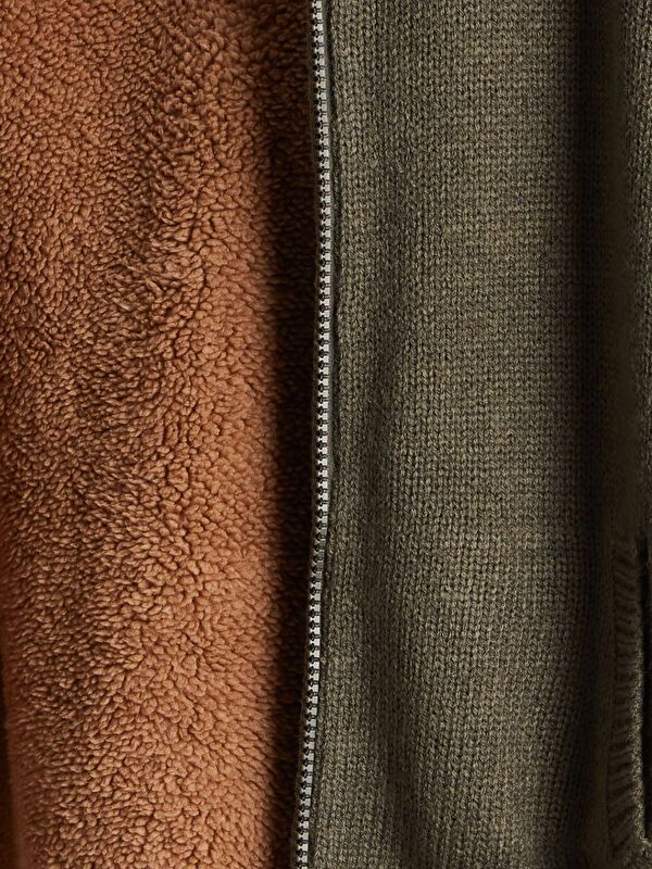 Moudda LC Waikiki - Cardigan en tricot Garçon Mélange kaki - Tunisie 2