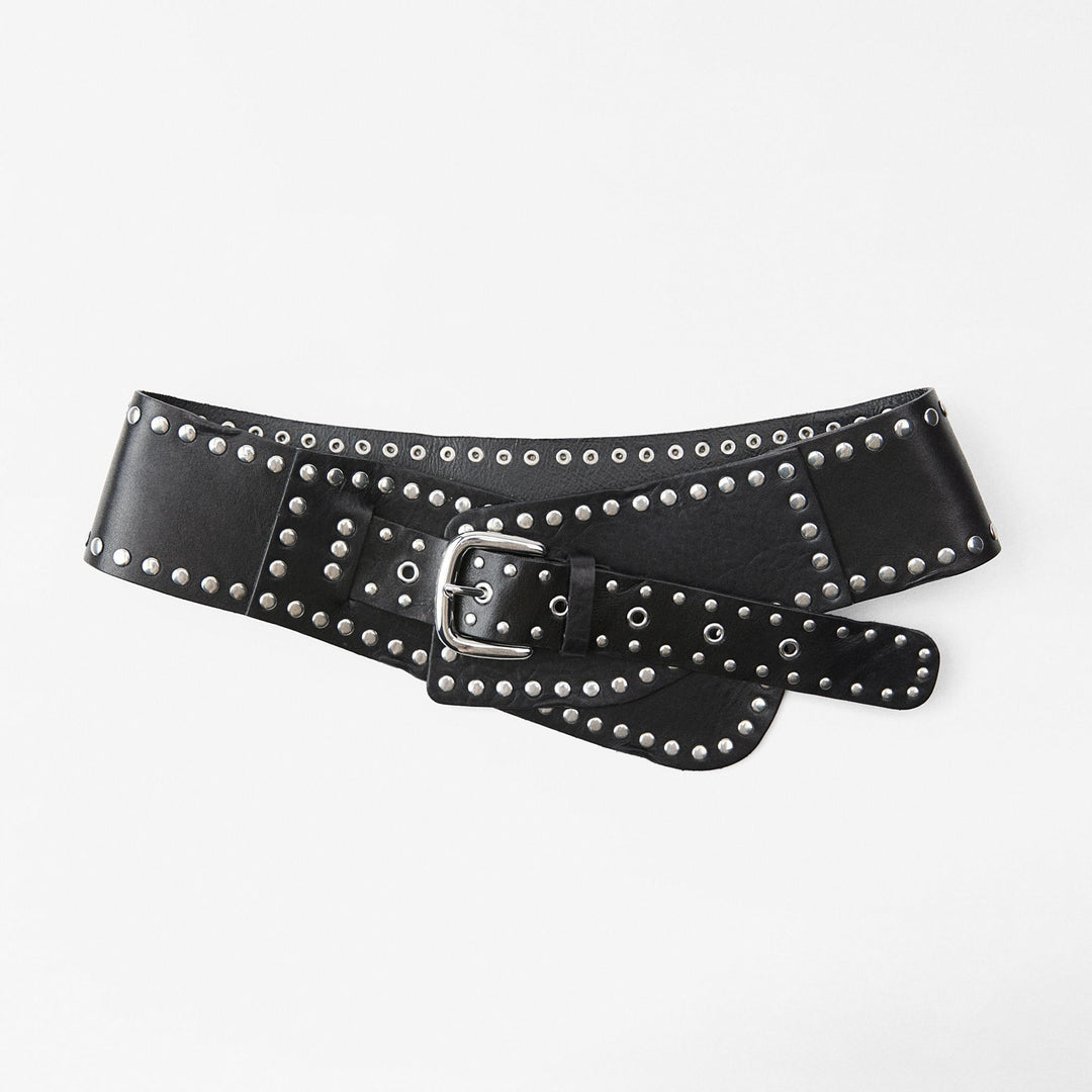 Moudda ZARA - Ceinture large ceinturon avec rivets 11 cm - Tunisie 1