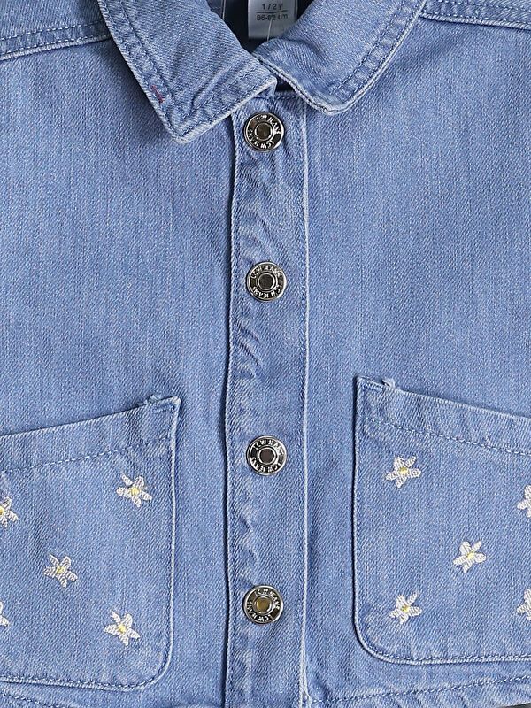 Moudda LC Waikiki - Manteau tissé en denim Fille Rodéo mid indigo - Tunisie 4