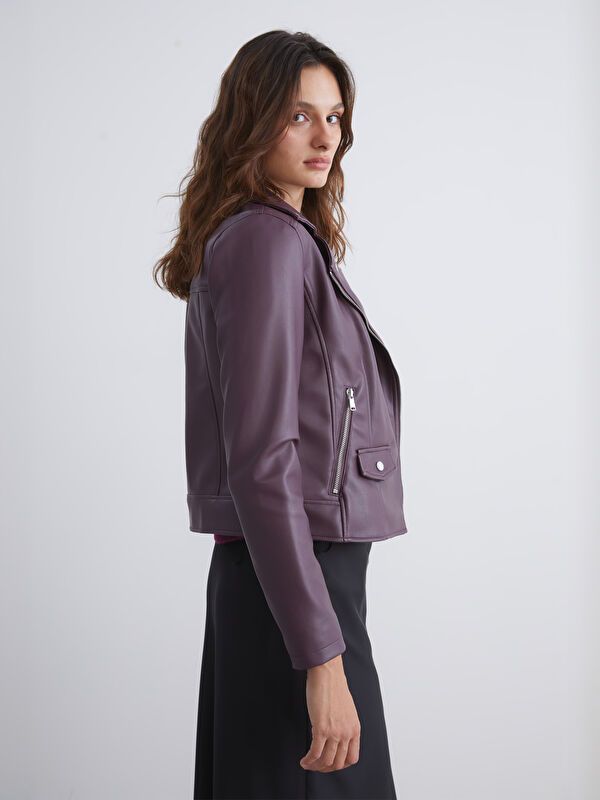 Moudda LC Waikiki - Manteau PU léger Femme Bordeaux - Tunisie 1