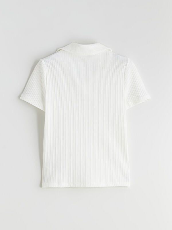 Moudda LC Waikiki - Body jersey manches courtes Fille Ecru - Tunisie 3