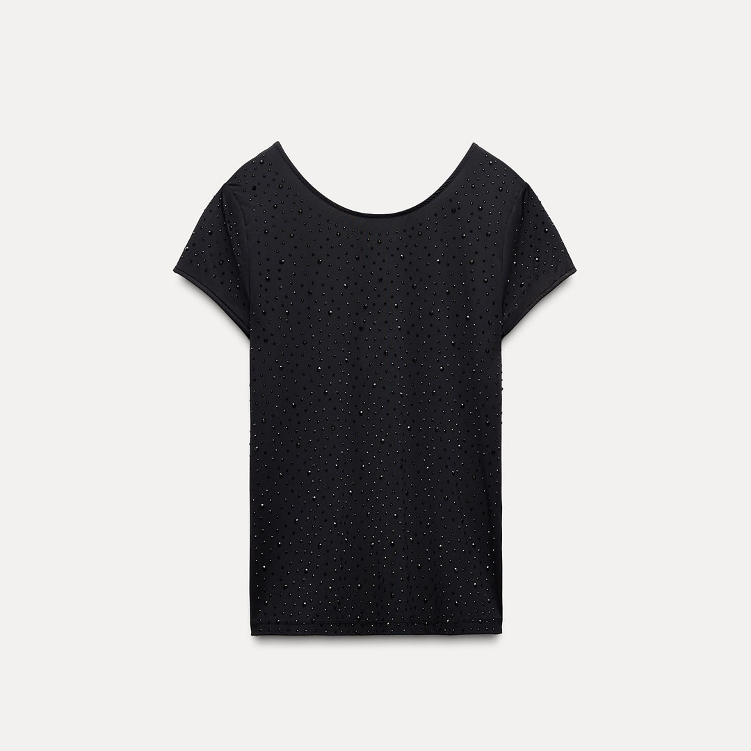 Moudda ZARA - Top en Polyamide à Strass - Tunisie 2