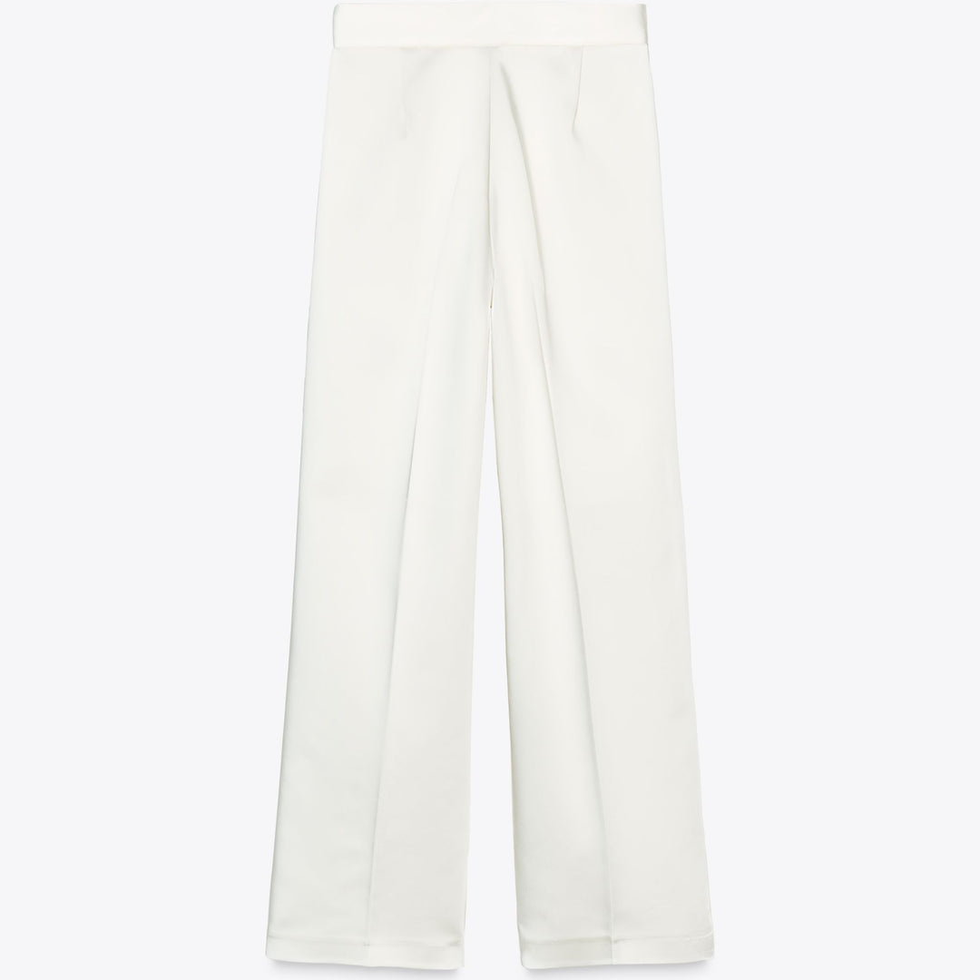 Moudda ZARA - Pantalon Satiné Bonded - Taille Haute & Plis Devant - Tunisie 2