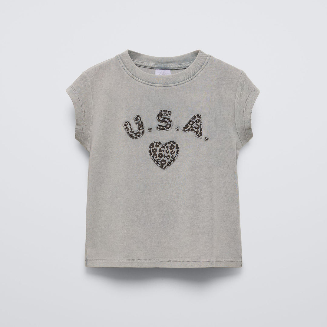 Moudda ZARA - T-shirt patch imprimé animalier délavé - Tunisie 2