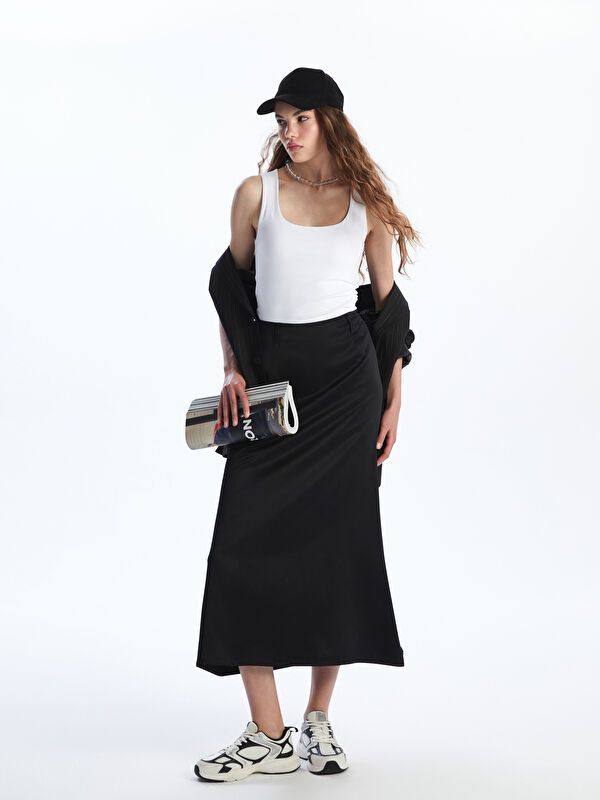 Moudda LC Waikiki - Jupe tissée Femme Noir - Tunisie 1