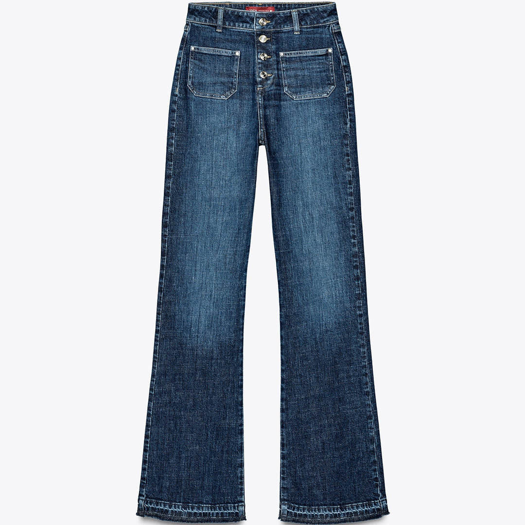 Moudda ZARA - Denim - Taille Haute, Bootcut & Poches Devant - Tunisie 1