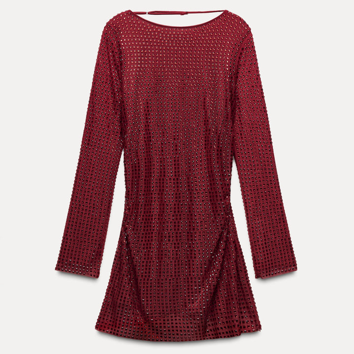 Moudda ZARA - Robe courte en mesh, strass, manches longues - Tunisie 2