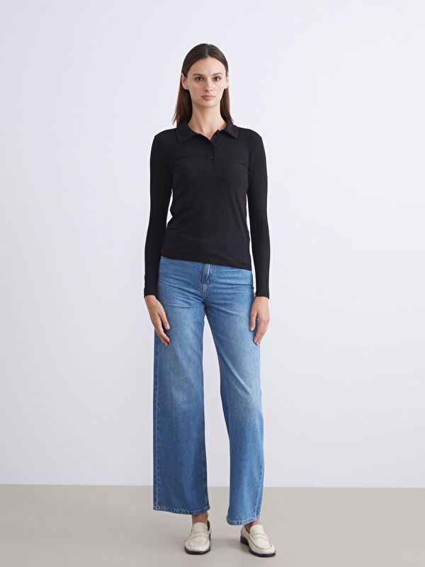 Moudda LC Waikiki - Body en jersey manches longues Femme Noir - Tunisie 2