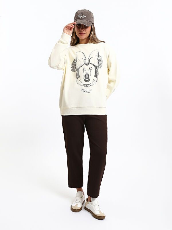 Moudda LC Waikiki - Sweatshirt en jersey - Sous licence couleur Écru pour femmes - Tunisie 2