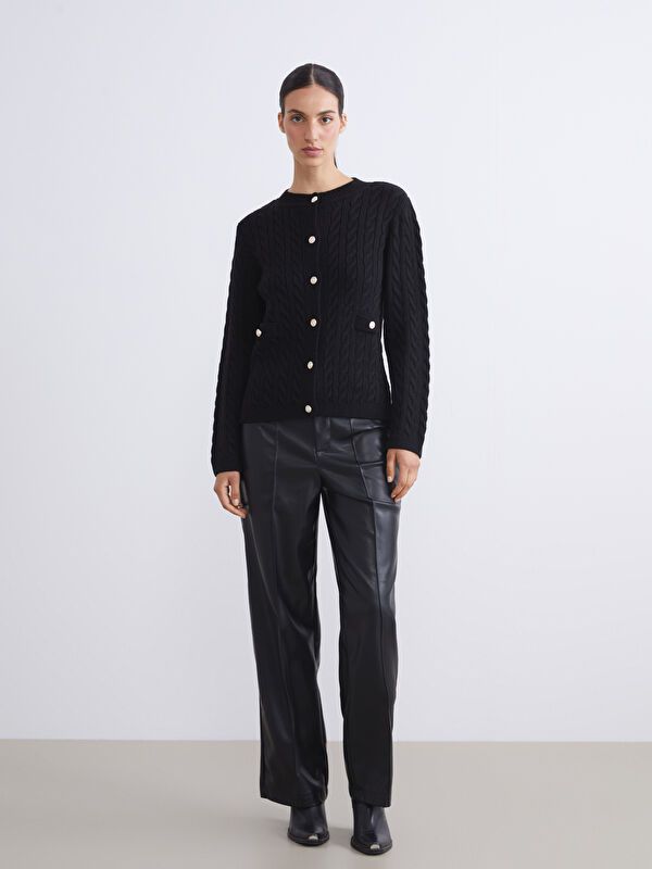 Moudda LC Waikiki - Cardigan tricot épais Femme Noir - Tunisie 2