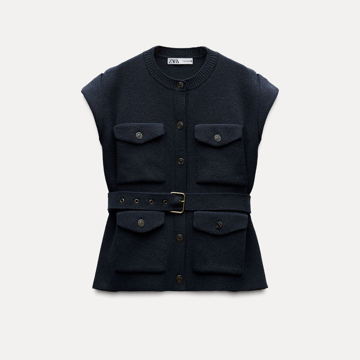 Moudda ZARA - Gilet oversized imitation jean poches devant - Tunisie 1