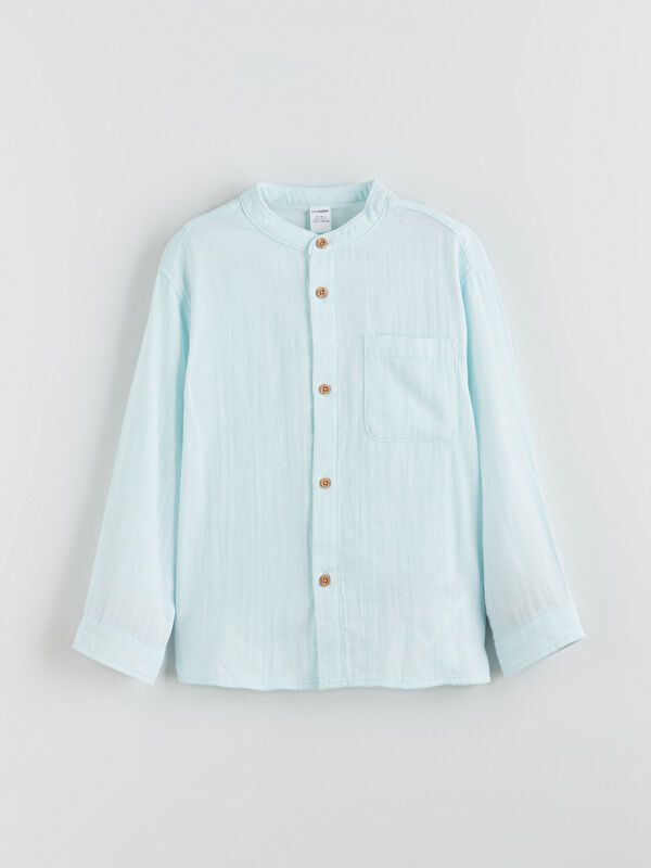 Moudda LC Waikiki - Chemise tissée manches longues Garçon Bleu clair - Tunisie 1