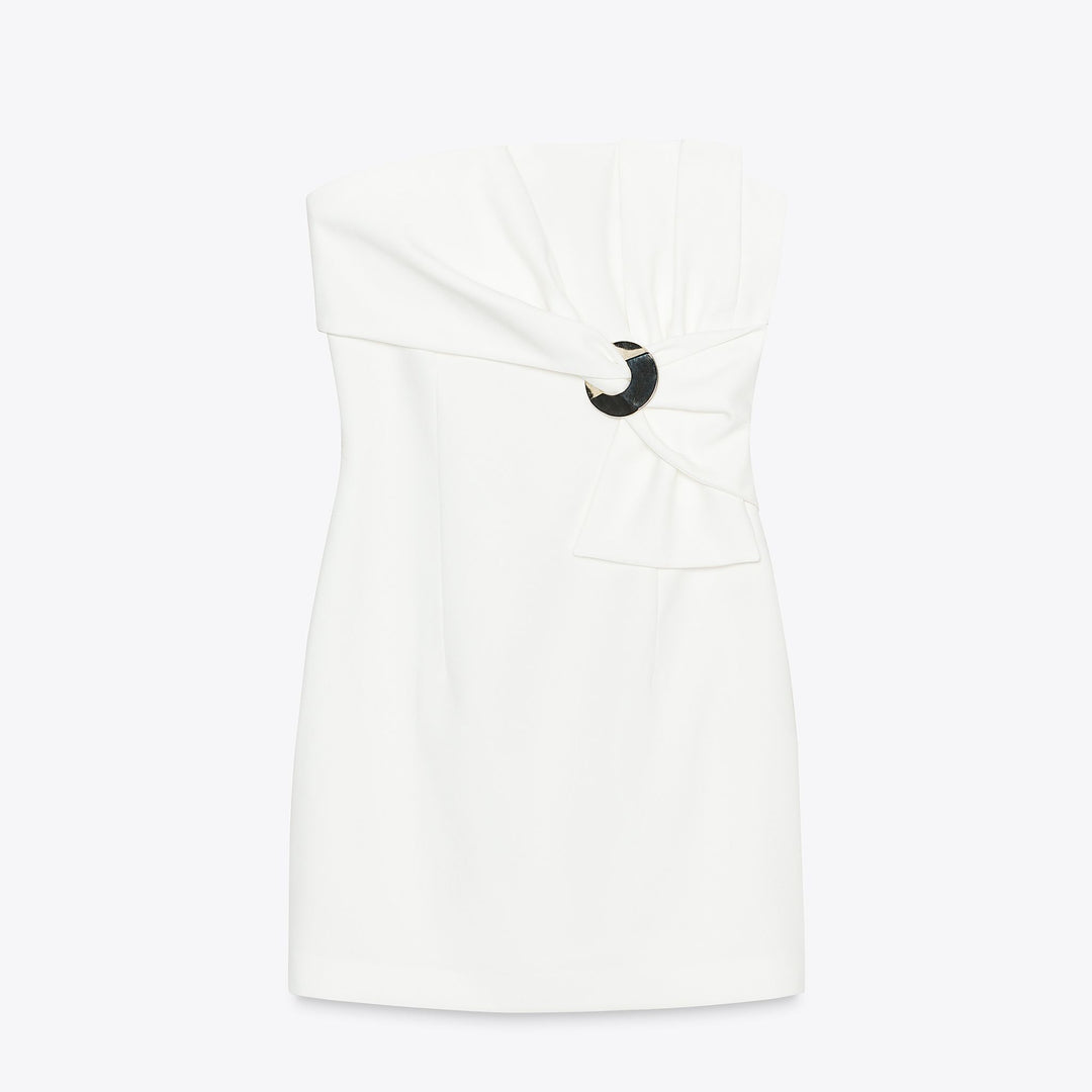 Moudda ZARA - Robe Mini Crêpe - Applique Nœud - Tunisie 1
