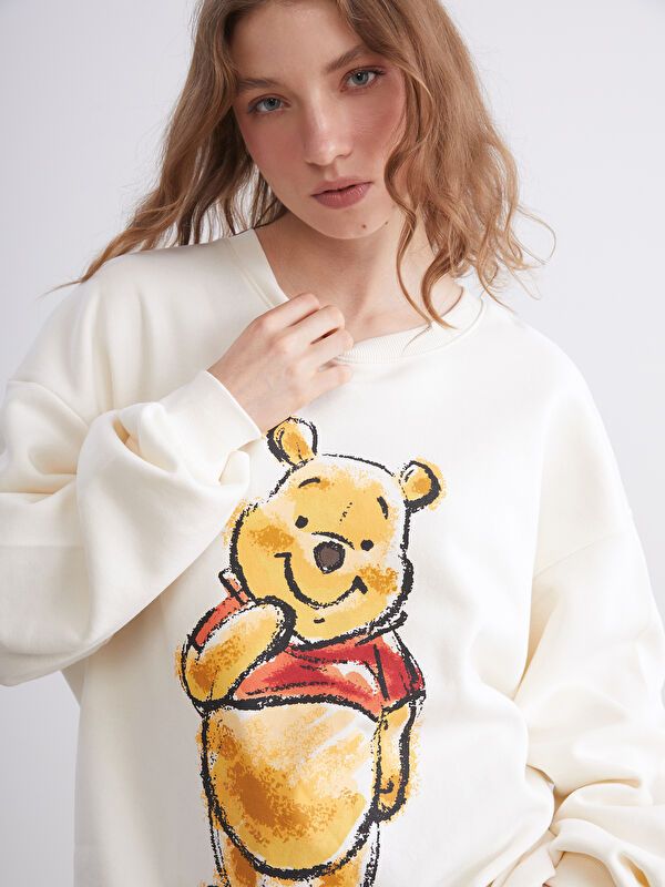 Moudda LC Waikiki - Sweatshirt en jersey sous licence Femme Beige clair - Tunisie 1