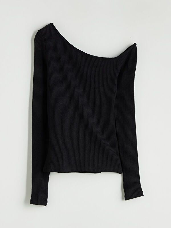 Moudda LC Waikiki - Body en jersey manches longues Femme Noir - Tunisie 1