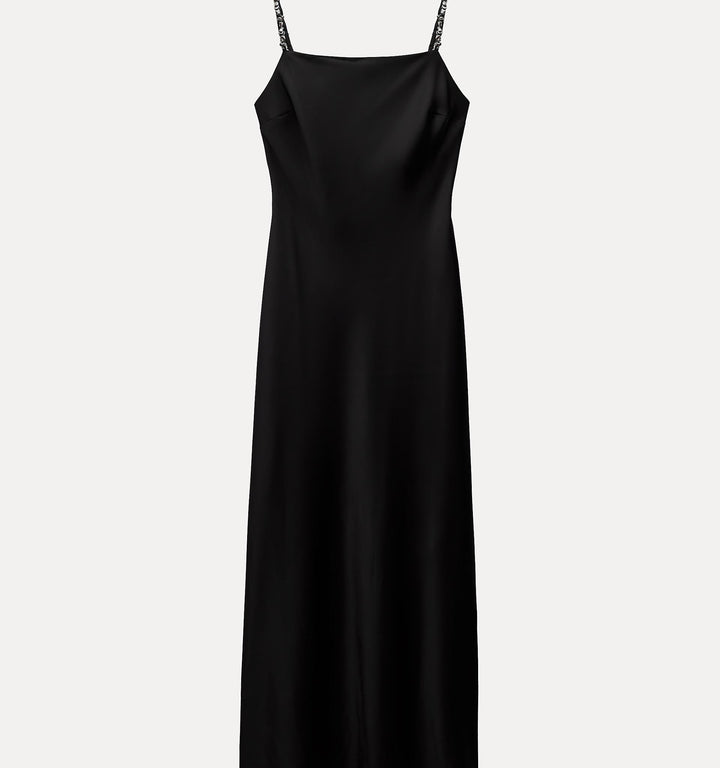 Moudda ZARA - Robe de soie longue en satin fines bretelles fantaisie - Tunisie 4