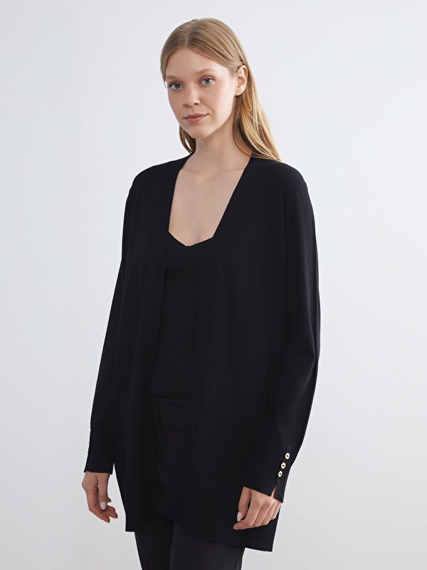 Moudda LC Waikiki - Cardigan fin en tricot Femme Noir - Tunisie 1