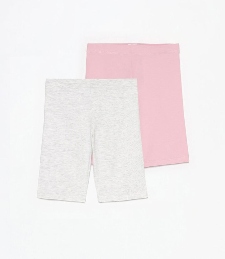 Moudda Lefties - Pack 2 Legging Cycliste Uni - Rose Fille - Tunisie 2