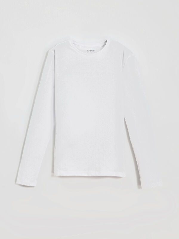 Moudda LC Waikiki - Body jersey basique manches longues Fille Buxe blanc - Tunisie 1