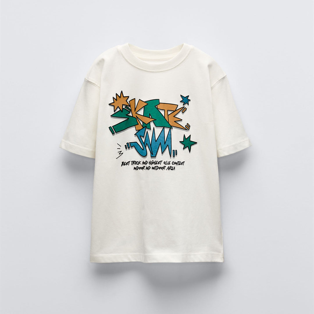 Moudda ZARA - T-shirt manches courtes imprimé skate - Tunisie 1