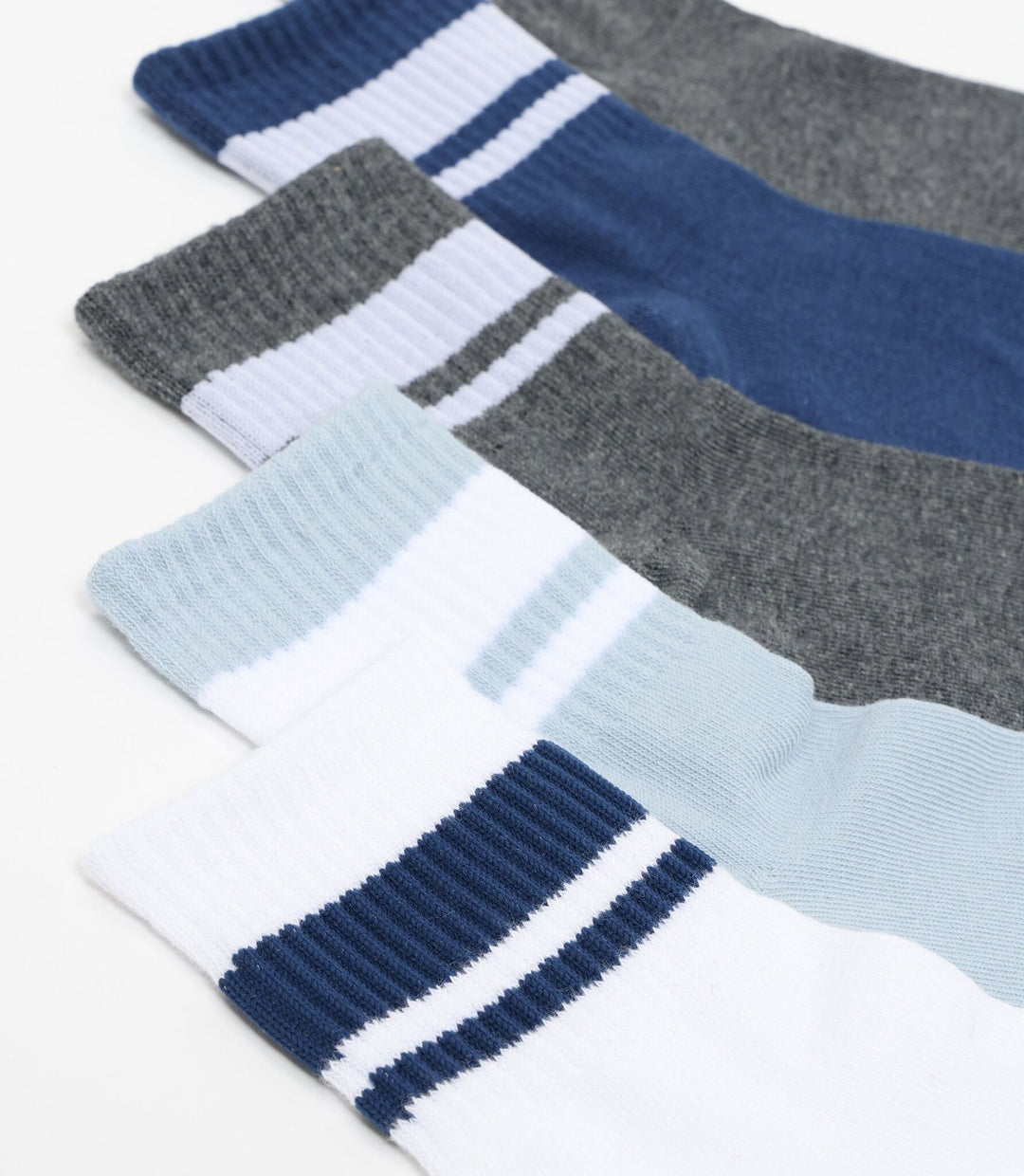 Moudda Lefties - Pack 5 Chaussettes Cheville - Rayures Classiques Bleues - Tunisie 3